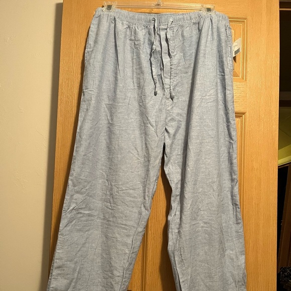 NWT Bailey's Point 100% Light Blue Linen Pants - Picture 3 of 10